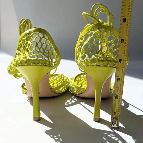 Bottega Veneta Women's Mesh High Heel Stretch Sandals Kiwi Size 36.5 MSRP $1,100 - Picture 8 of 11